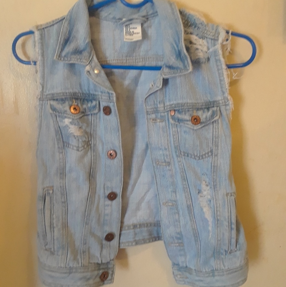 Distressed h&m jean vest